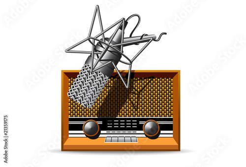 Old radio with microphone