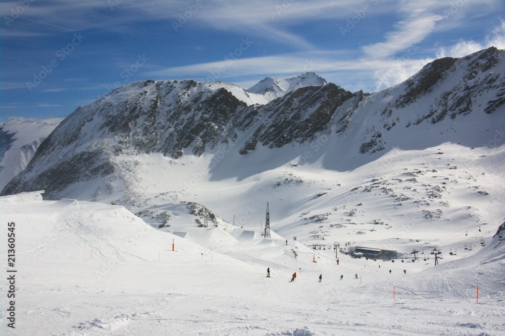 ski resort winter landscape, Austria