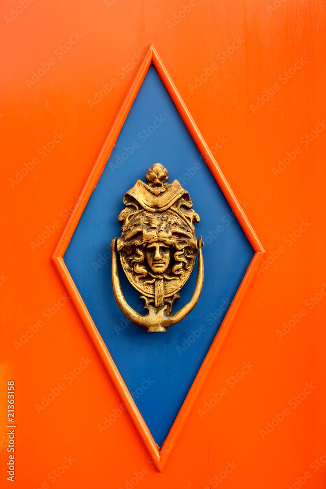 Typical Metal knocker, Salento, Quindio. Colombian Andes Typical Metal knocker, Salento, Quindio. Colombian Andes