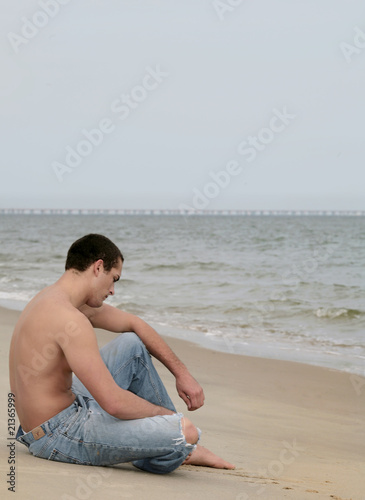 man on the beach