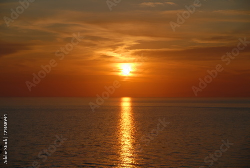 Beautifull sunset on the Mediterranean Sea