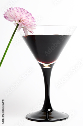 Chrysanteme und Wein