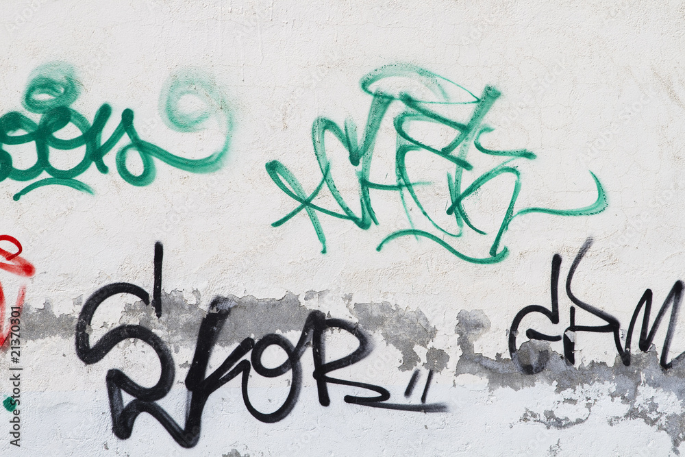 Naklejka premium Graffiti on the wall, urban picture