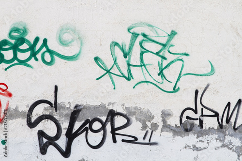Graffiti on the wall, urban picture