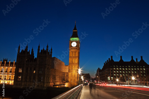 Night shot of the Big Ben in London