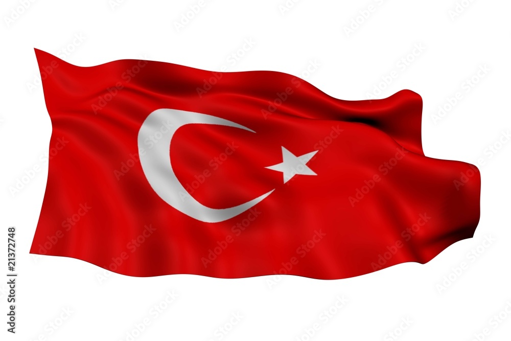 Drapeau Turquie / Turkish Flag Stock Photo