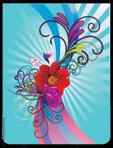 flor en vector