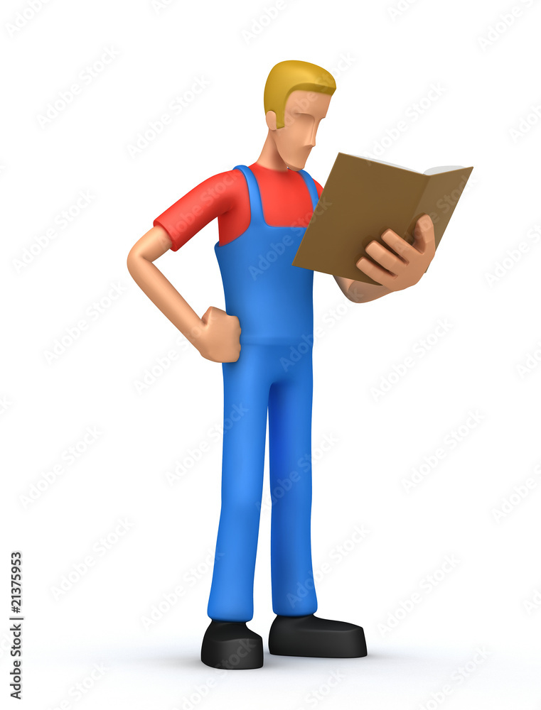 Mechanic with book Mechanic with book