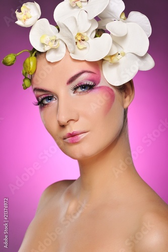 Beautiful woman with creative make-up © Nejron Photo