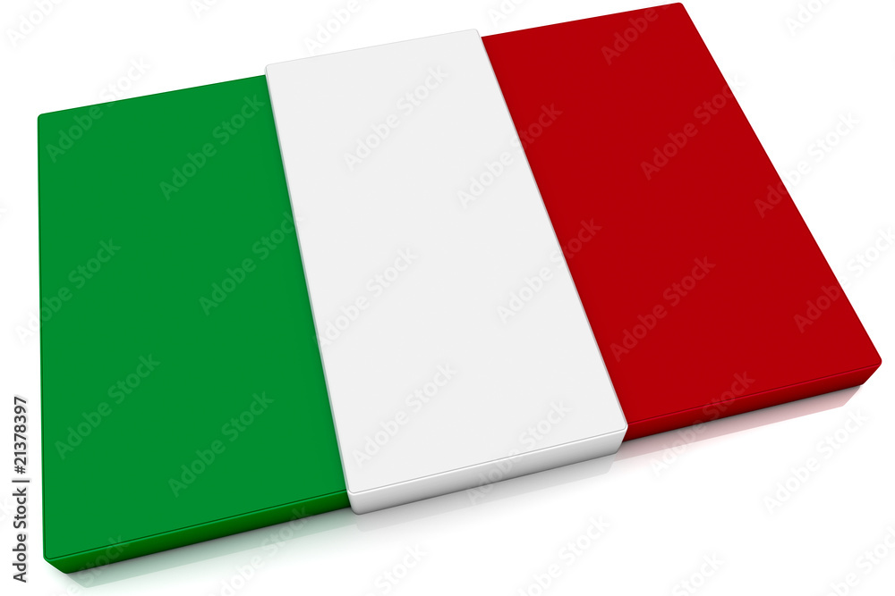 Obraz premium 3D Italy Flag Button