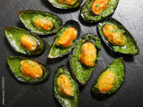 Fotografie Moules aux herbes