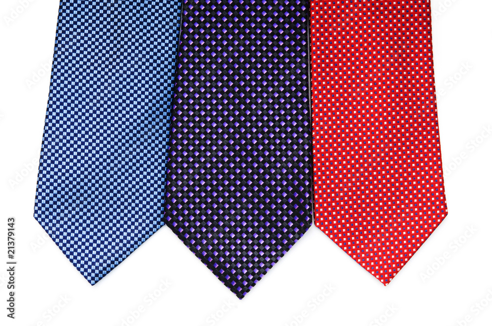 Silk tie isolated on the white background Silk tie isolated on the white background