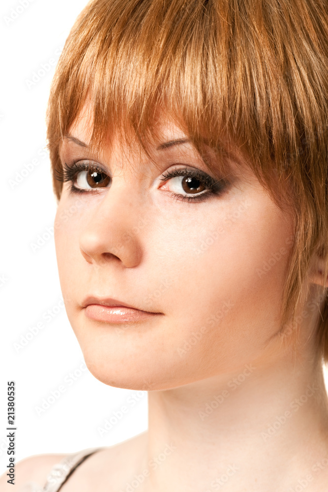 portrait of the red-haired woman portrait of the red-haired woman