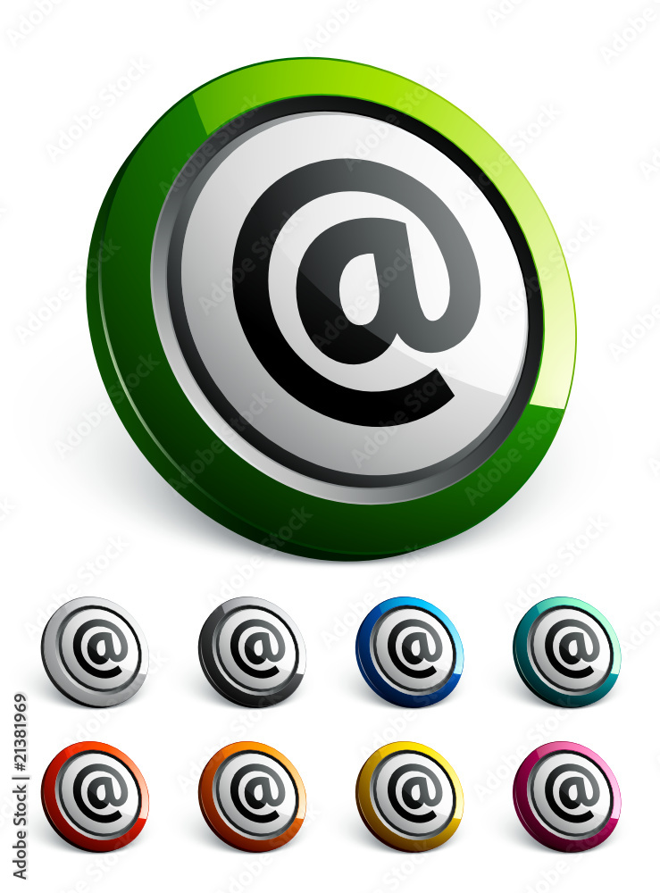 icône bouton internet arobase icône bouton internet arobase