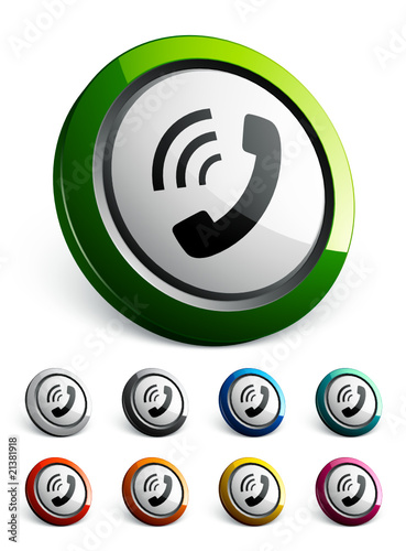 icône bouton internet téléphone