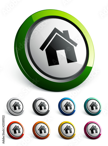 icône bouton internet maison