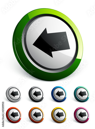 icône bouton internet flèche gauche