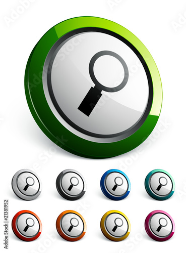 icône bouton internet loupe