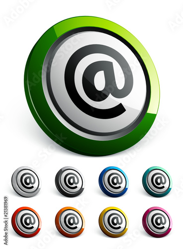 icône bouton internet arobase