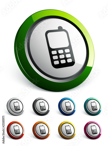 icône bouton internet téléphone mobile