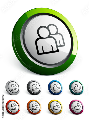 icône bouton internet personnage réseau social