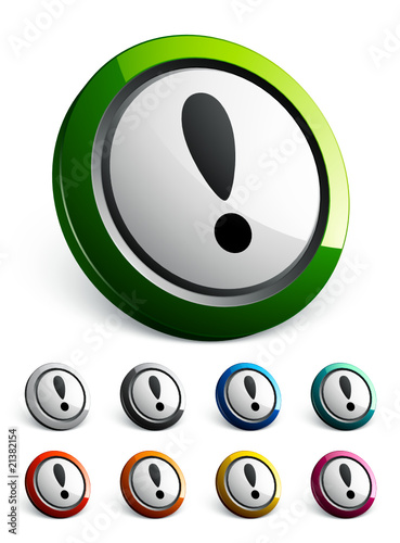 icône bouton internet point exclamation