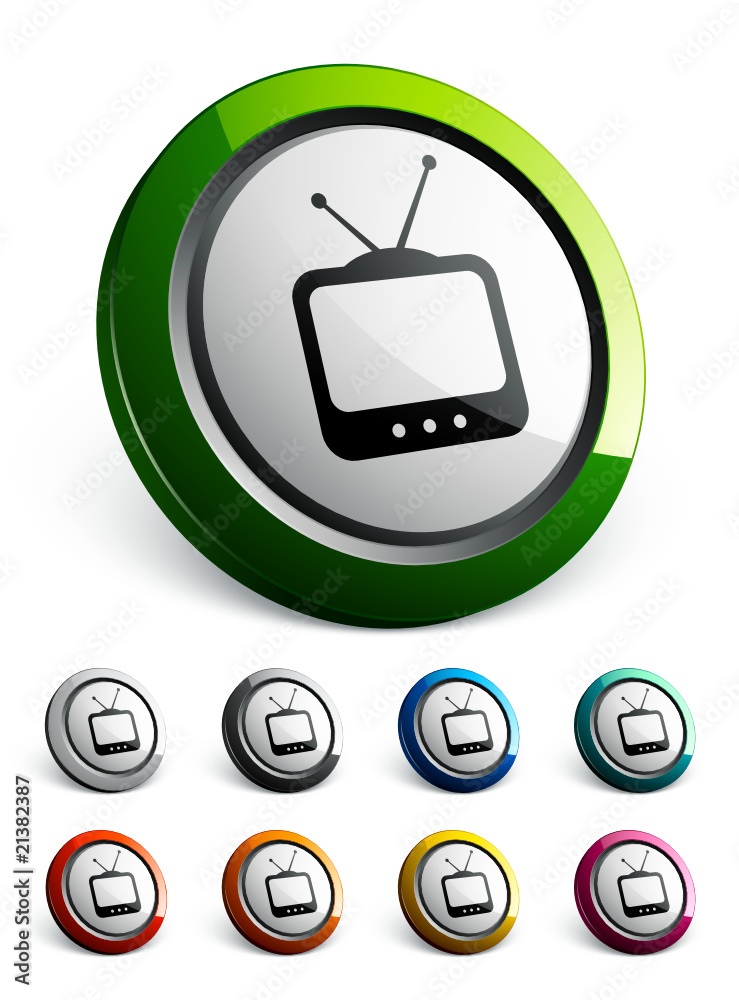 icône bouton internet télévision icône bouton internet télévision