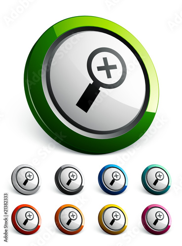 icône bouton internet loupe +