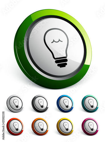 icône bouton internet ampoule