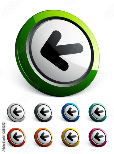 icône bouton internet flèche gauche