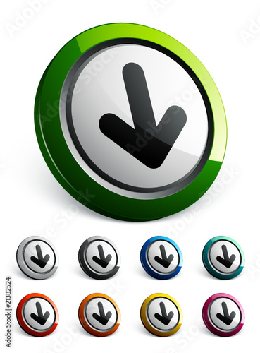 icône bouton internet flèche bas