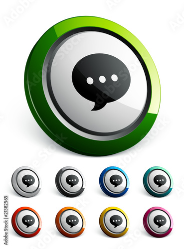 icône bouton internet bulle conversation