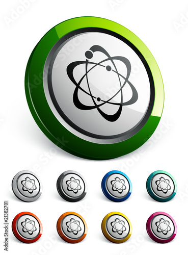 icône bouton internet atome