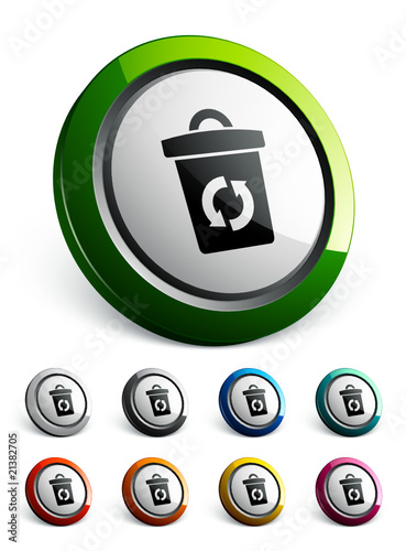 icône bouton internet poubelle