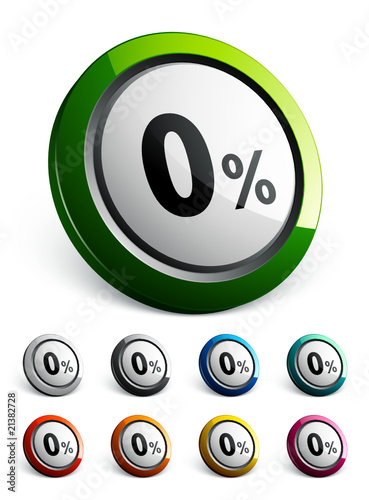 icône bouton internet pourcentage 0 %