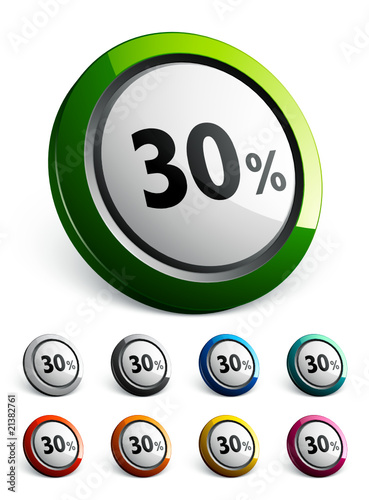 icône bouton internet pourcentage 30 %