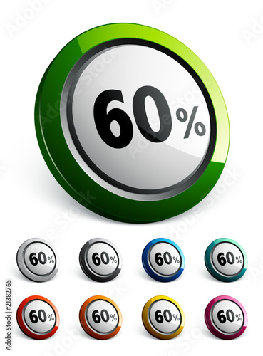 icône bouton internet pourcentage 60 %