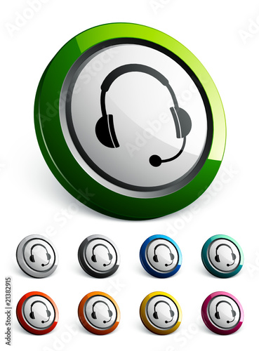 icône bouton internet casque audio