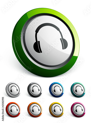 icône bouton internet casque audio