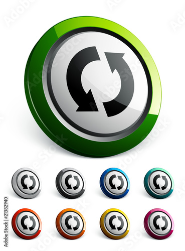 icône bouton internet recyclage