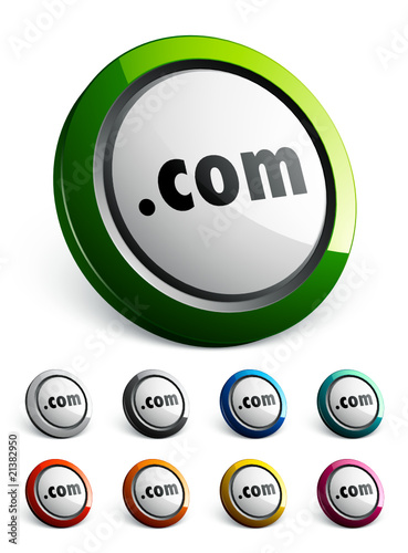 icône bouton internet .com