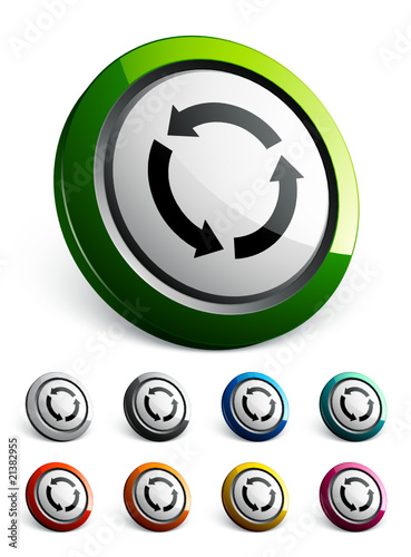 icône bouton internet recyclage