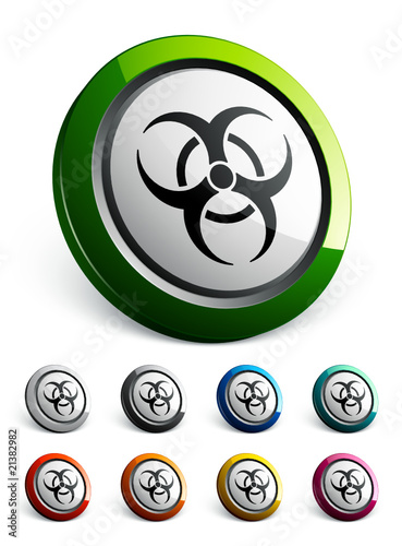 icône bouton internet toxique / radioactif