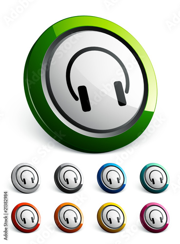 icône bouton internet casque audio