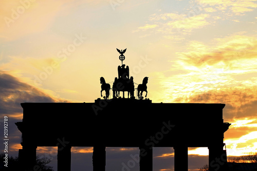 Photography Brandenburger Tor / Silhouette in Abendsonne