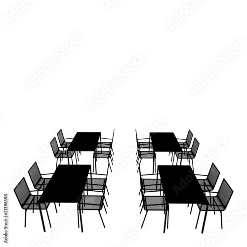 Outdoor Tables And Chairs Vector 02