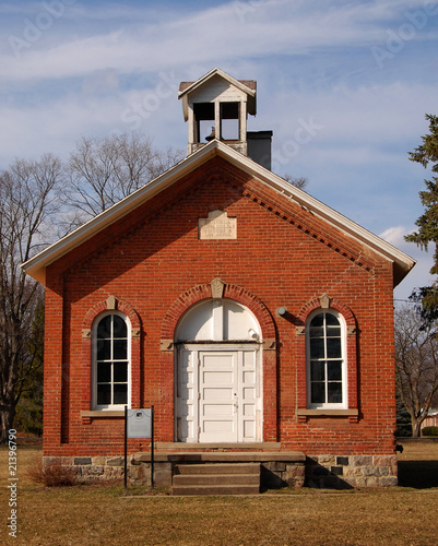 One room schoolhouse front view