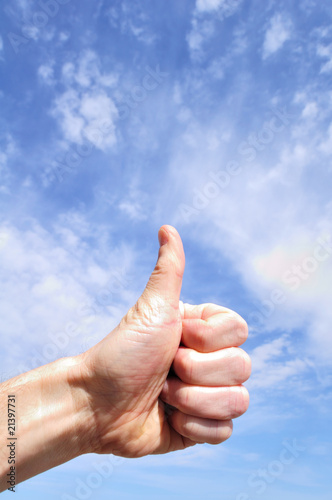 Man Giving Thumbs Up Sign