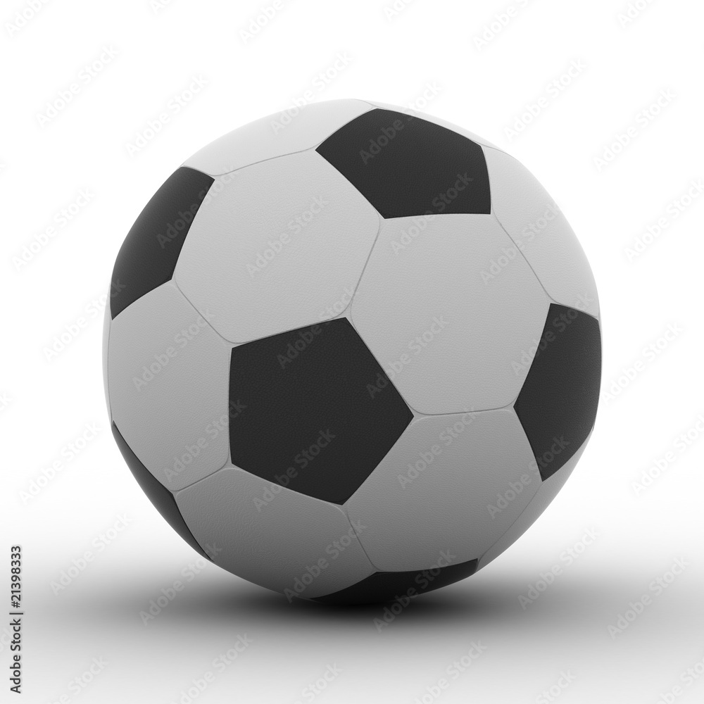 soccer ball on white background. Isolated 3D image soccer ball on white background. Isolated 3D image