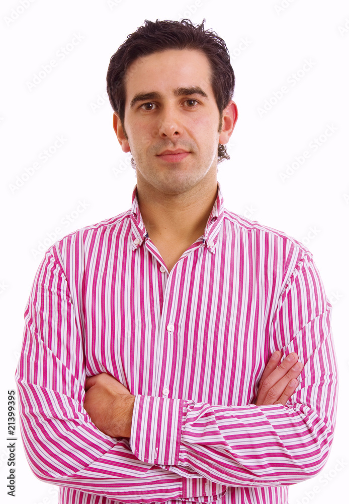Portrait of young casual man, isolated on white Portrait of young casual man, isolated on white